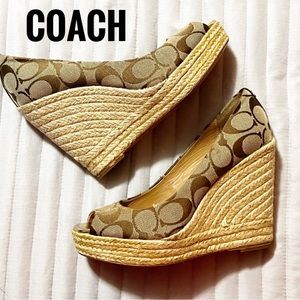 Coach Milan Signature Wedges. 6 1/2. EUC.